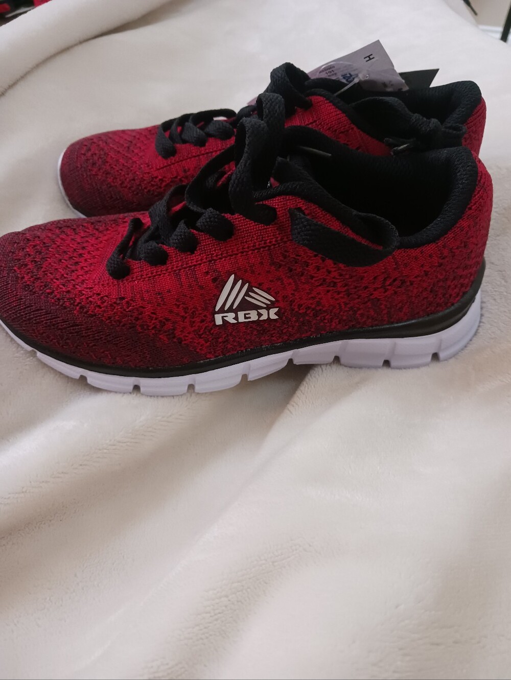 RBX Little Boy Red and Black Knit Athletic Sneakers